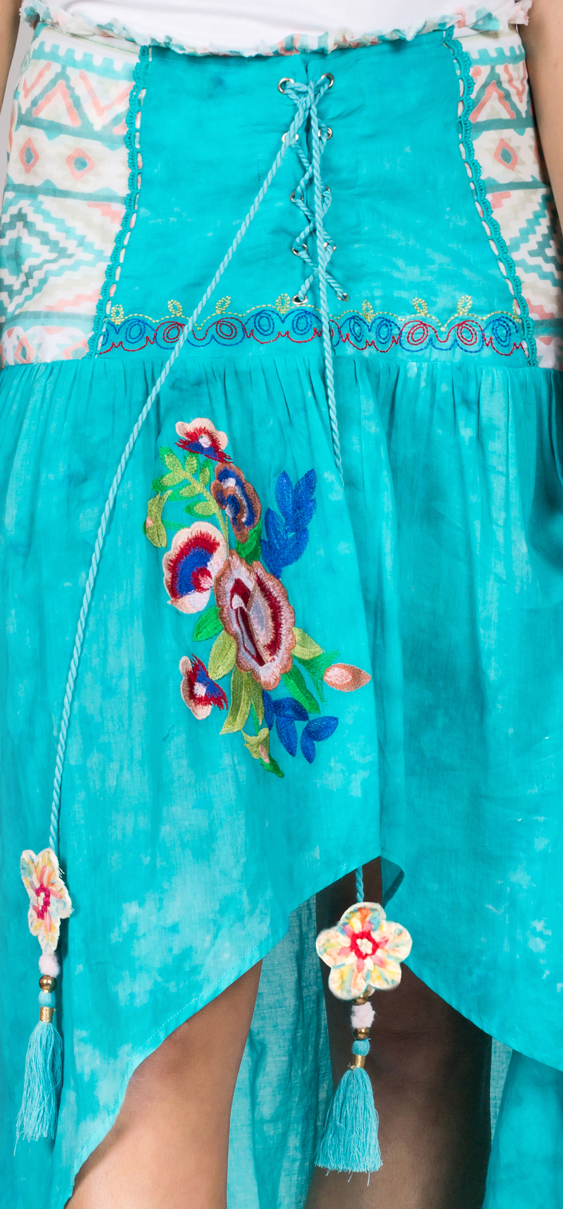 Shoklett: High Low Corset Waist Sea Flower Skirt Sherlyn (1 Left!)
