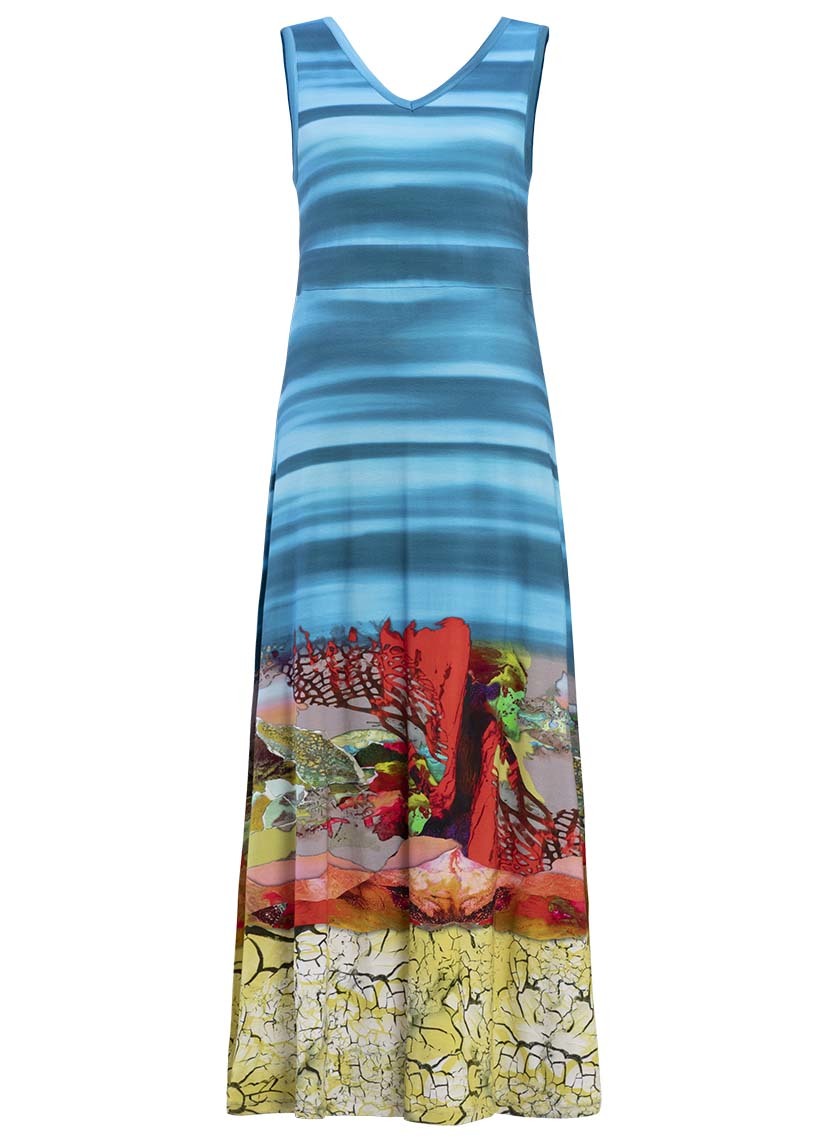 Dolcezza: Under The Sea Coral Scene Art Maxi Dress SOLD OUT