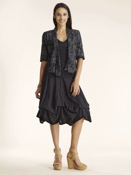 Luna Luz: Tied & Dyed Midi Cotton Skirt (Many Colors, Some Ship Immed!)