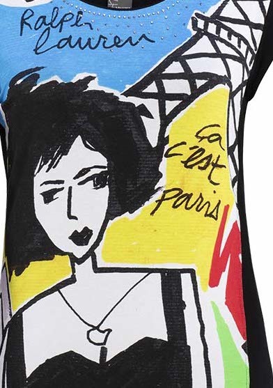 Dolcezza Simply Art: Pretty Lady In Paris Asymmetrical Art Tunic SOLD OUT