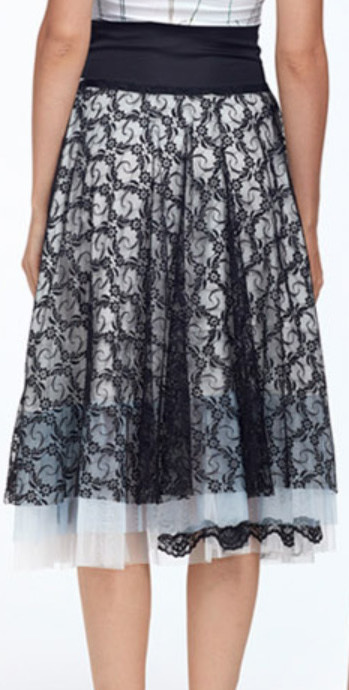 IPNG: Love Me Black Shiffon Midi Skirt