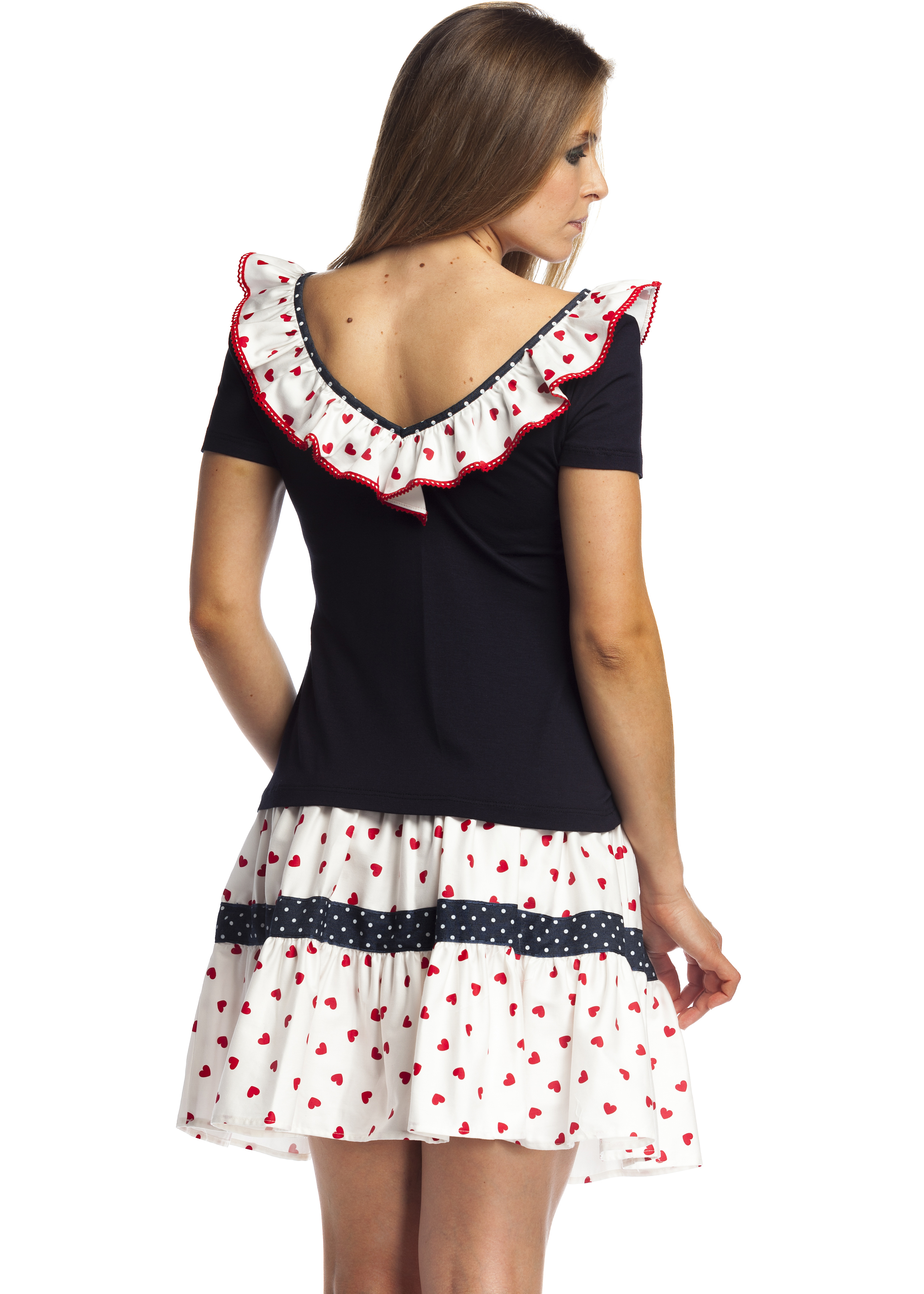Rosalita McGee: Playful Sailor Tiara Cotton Top (2 Left!)
