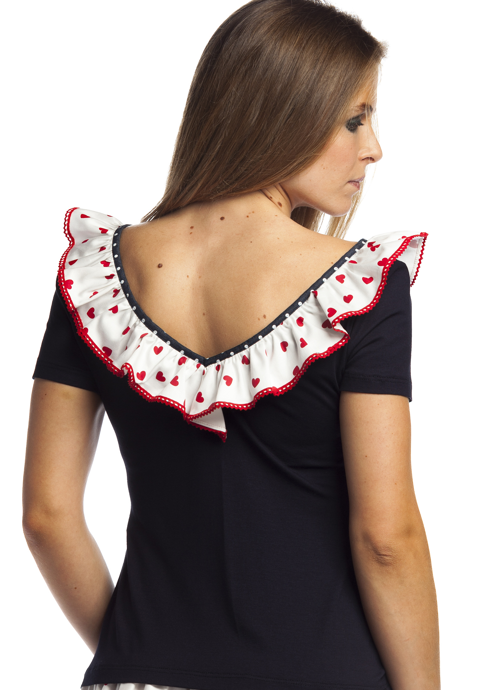 Rosalita McGee: Playful Sailor Tiara Cotton Top (2 Left!)