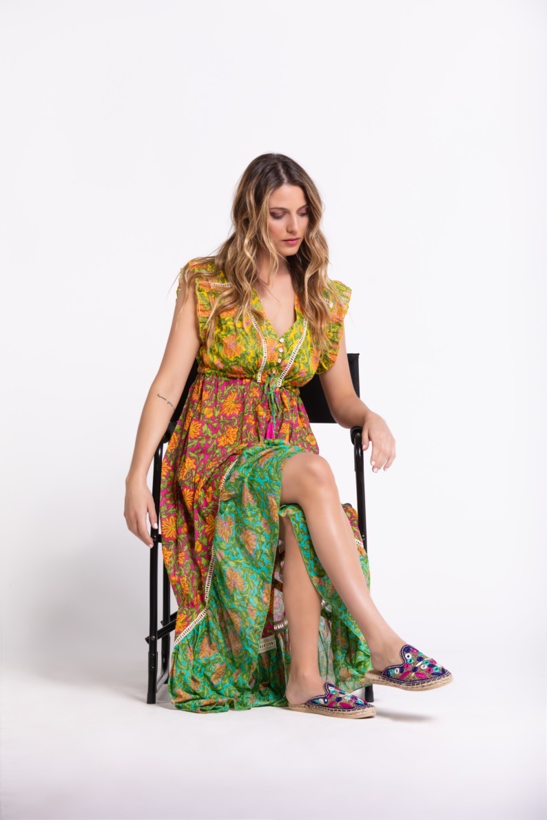 Savage Culture: Lily Of The Incas Cotton High Low Sundress Yapen