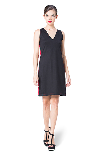 Pygmees Paris: Bring It Back! Color Intrigue Geisha Dress (Only available in: Black Front, Turquoise Back)
