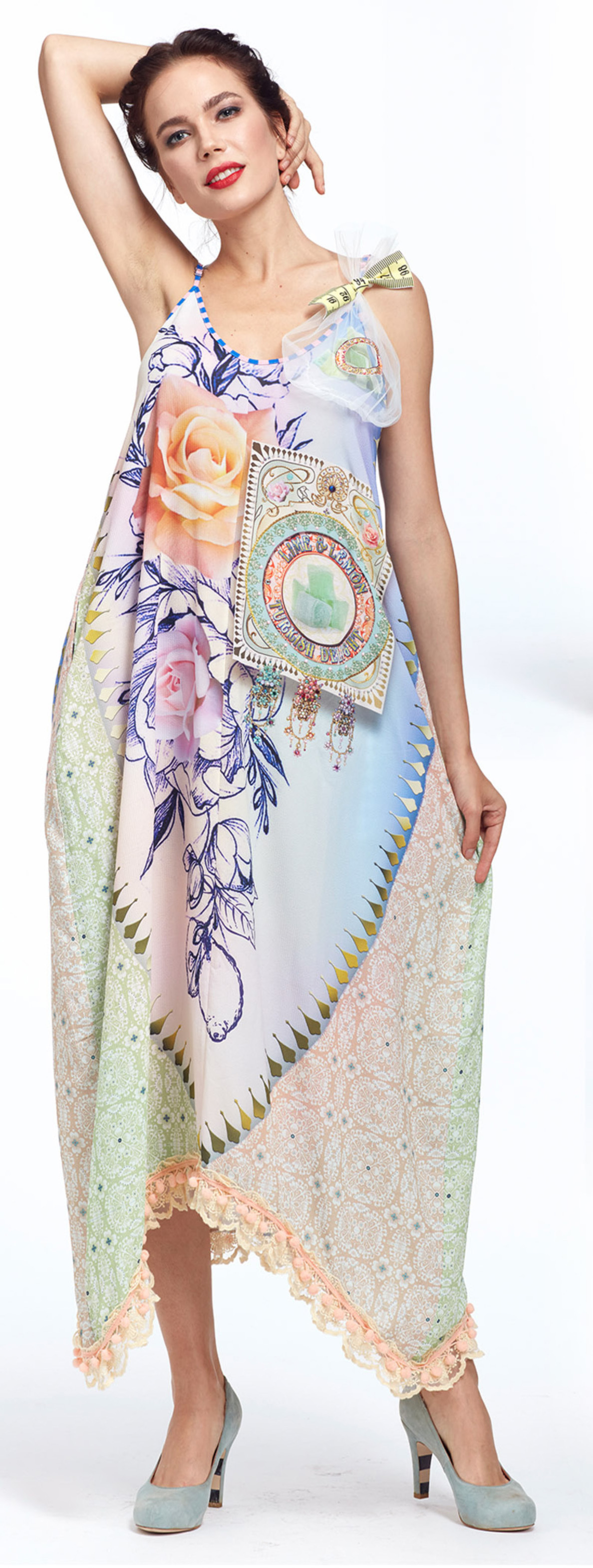 IPNG: Pink Lotus Lokoometric Bow Four Corners Illusion Dress (Some Ship Immed!) IPNG_LOMDVN-040