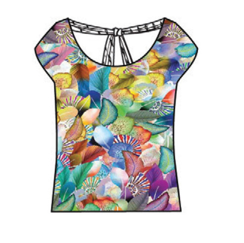 Paul Brial: Colors Of The Water Lily Tie Back Top (1 Left!)