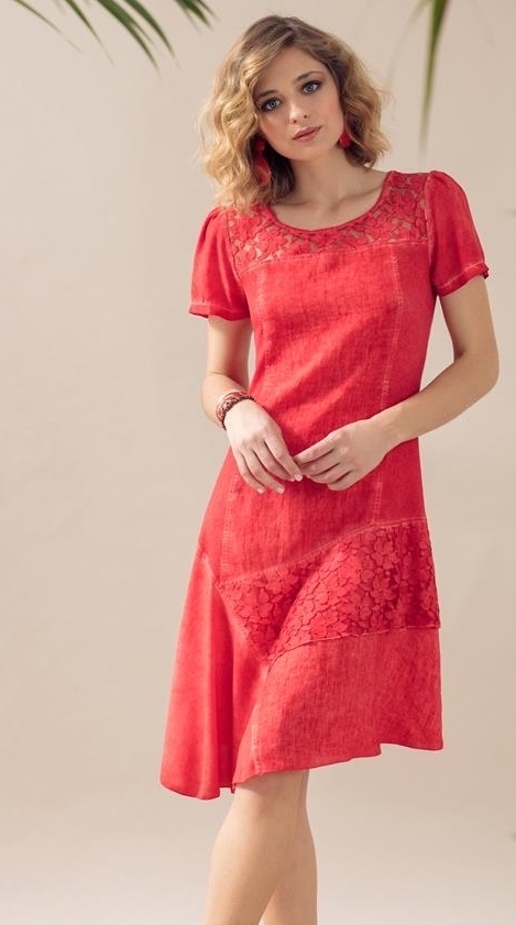 Maloka: Fire Red Talisman Asymmetrical Midi Dress MK_TALISMAN