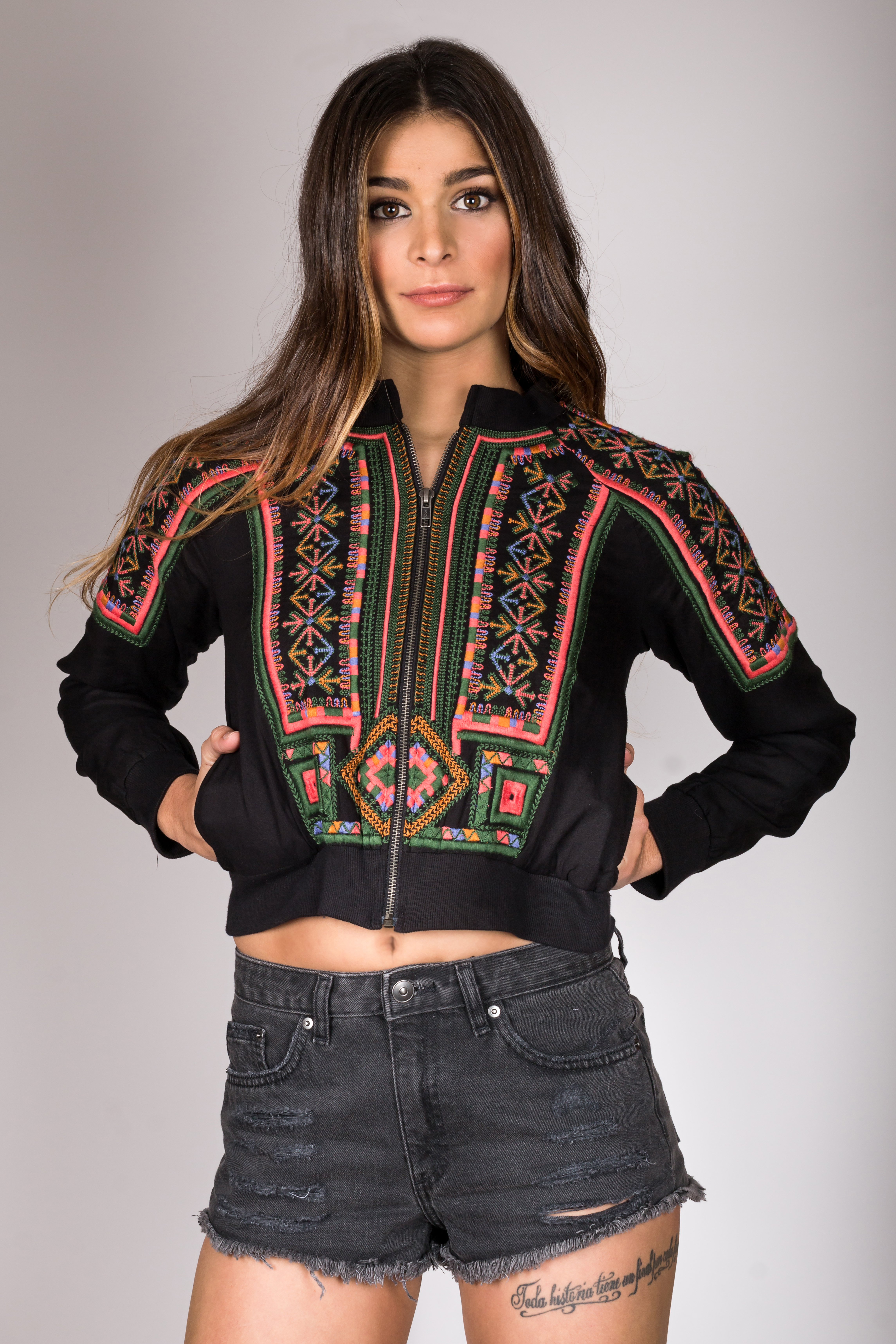 Shoklett: Little Black Embroidered Boho Jacket SOLD OUT SHOKLETT_10174S19JK