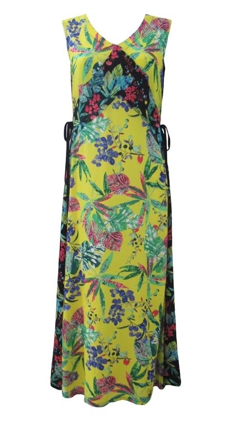 Maloka: Pink Eucalyptus Patchwork Maxi Dress