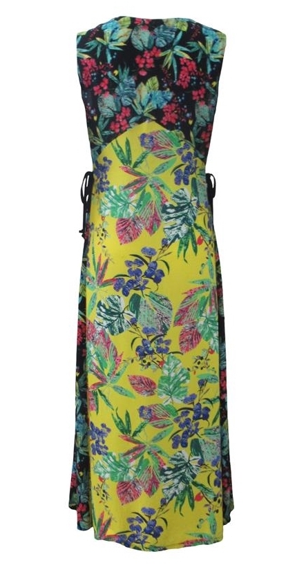 Maloka: Pink Eucalyptus Patchwork Maxi Dress