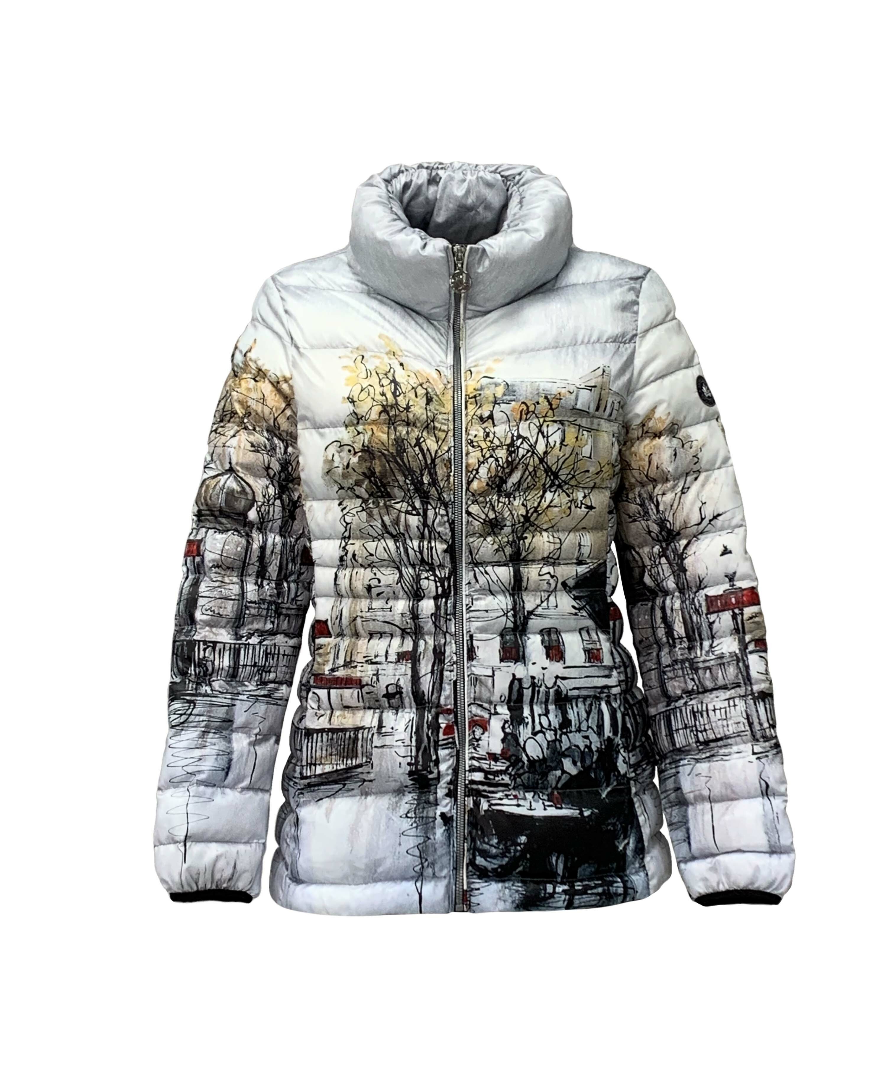 Simply Art Dolcezza: Parisian Life Abstract Art Puffer Jacket SOLD OUT