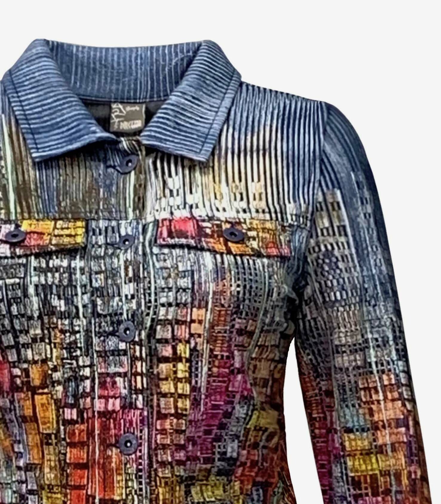Simply Art Dolcezza: Papillons Of The Night Abstract Art Soft Denim Jacket SOLD OUT