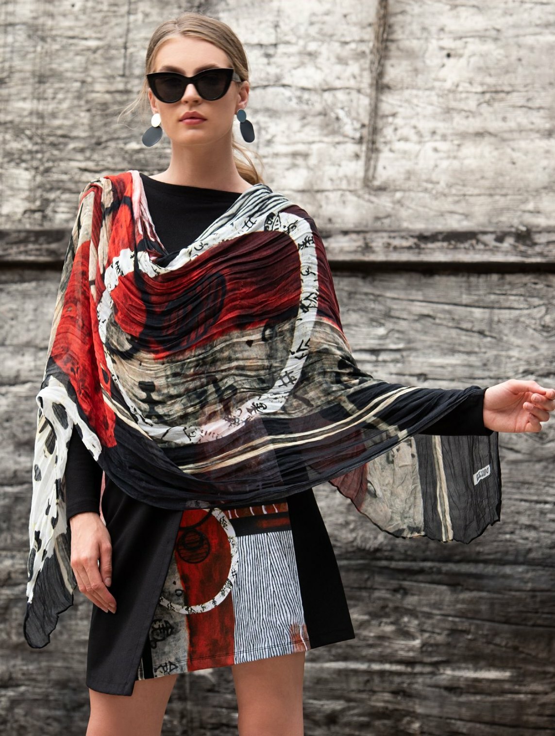 Simply Art Dolcezza: Pretty In Red Extraordinary Abstract Art Crossover Skirt SOLD OUT