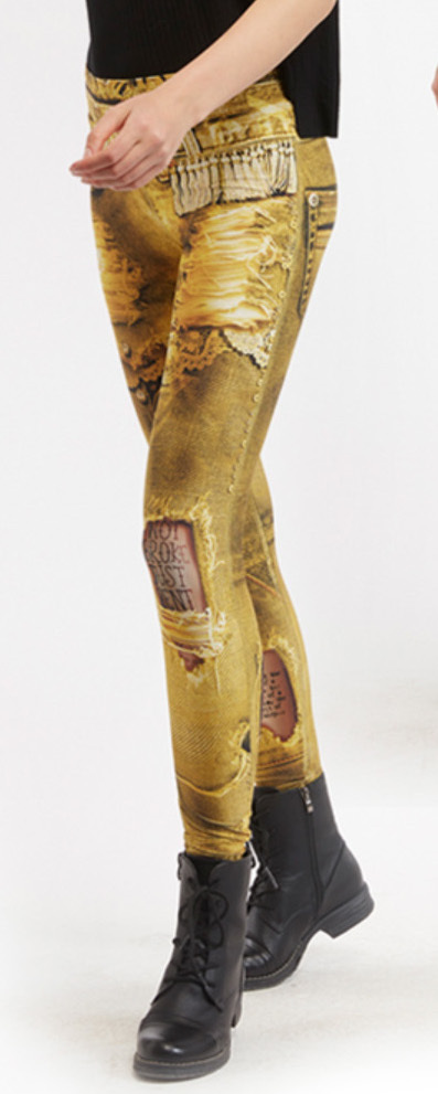 IPNG: Love Letter Ripped Jean Illusion Legging (Many Colors!)