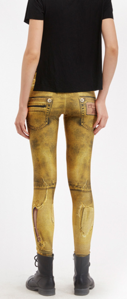 IPNG: Love Letter Ripped Jean Illusion Legging (Many Colors!)