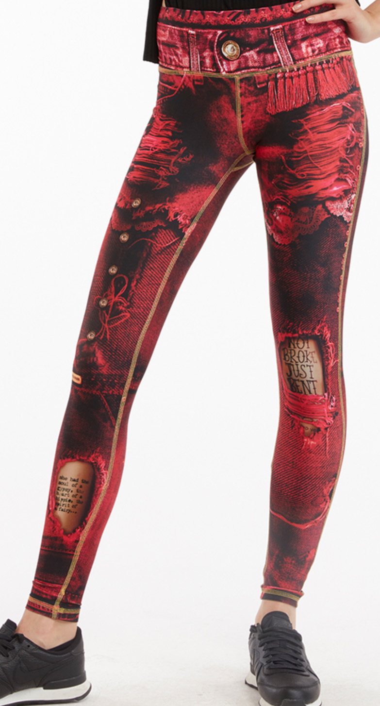 IPNG: Love Letter Ripped Jean Illusion Legging (Many Colors!)