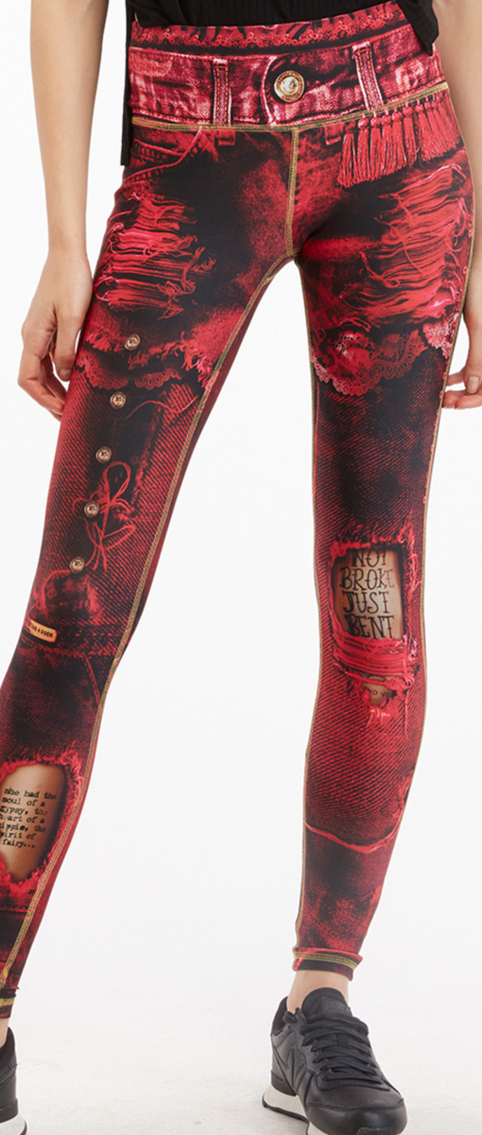IPNG: Love Letter Ripped Jean Illusion Legging (Many Colors!)