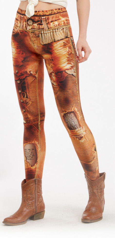 IPNG: Love Letter Ripped Jean Illusion Legging (Many Colors!)