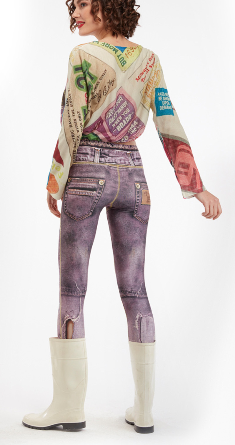 IPNG: Love Letter Ripped Jean Illusion Legging (Many Colors!)