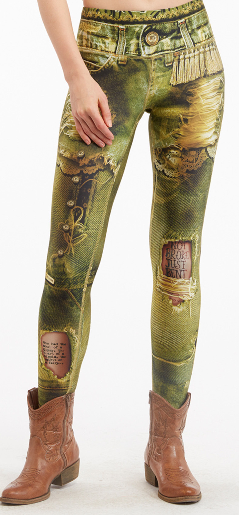IPNG: Love Letter Ripped Jean Illusion Legging (Many Colors!)