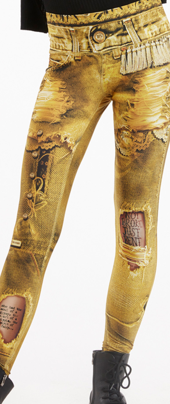 IPNG: Love Letter Ripped Jean Illusion Legging (Many Colors!)
