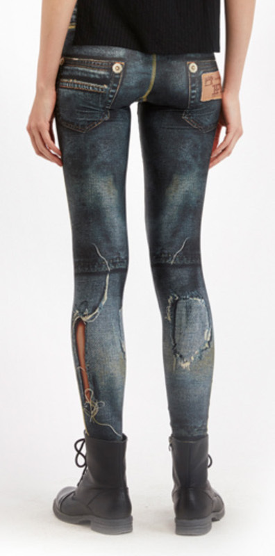 IPNG: Love Letter Ripped Jean Illusion Legging (Many Colors!)