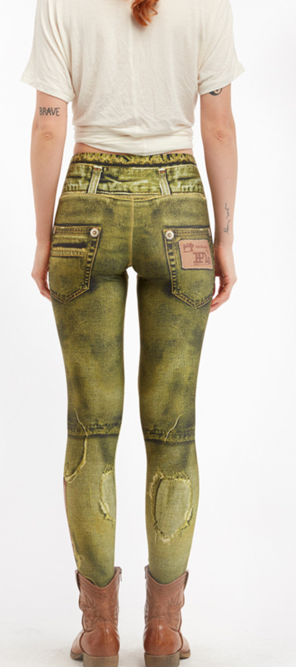 IPNG: Love Letter Ripped Jean Illusion Legging (Many Colors!)