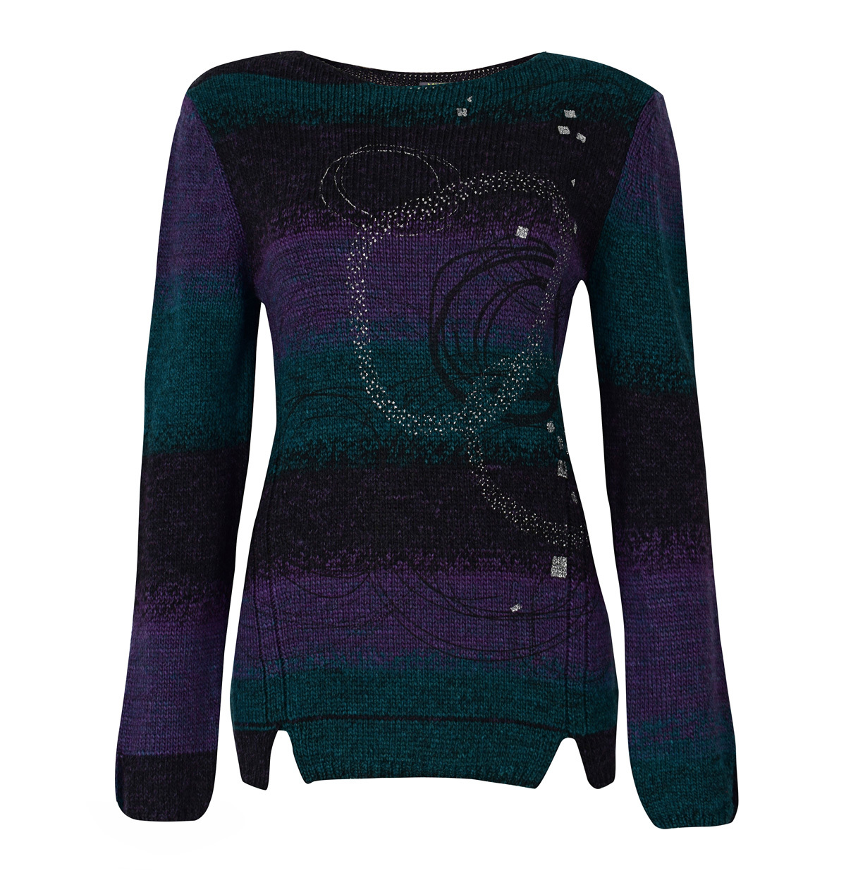 Dolcezza: Purple Star Cut Out Hem Sweater SOLD OUT