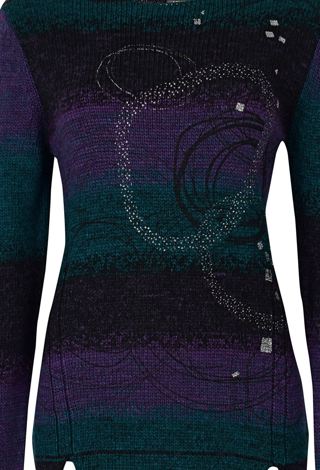 Dolcezza: Purple Star Cut Out Hem Sweater SOLD OUT