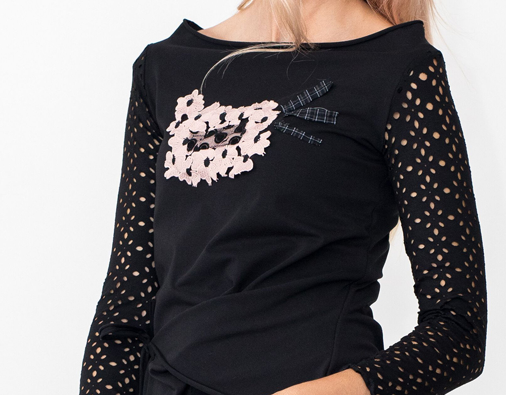 Wild Curves: Scandalous Pink Petal Eco-Cotton Tunic SOLD OUT