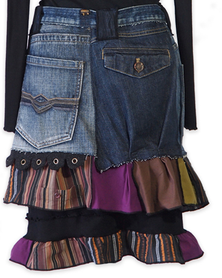 Wild Curves: Mismatch Denim Mixed Media Eco-Cotton Dress/Tunic SOLD OUT