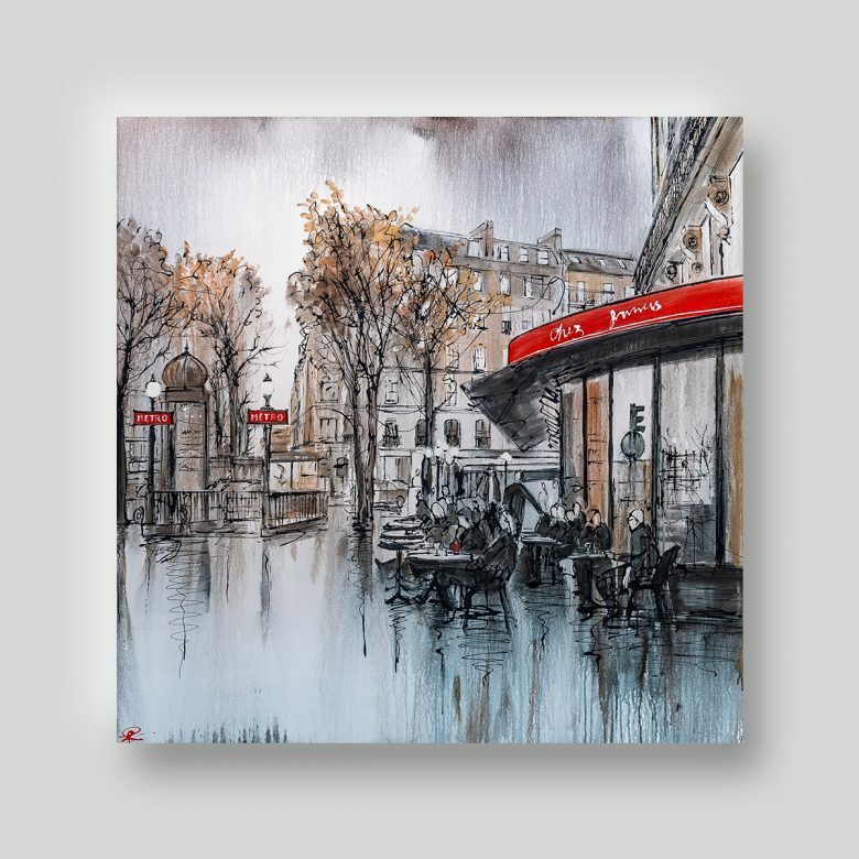 Simply Art Dolcezza: Parisian Life Abstract Art Puffer Jacket SOLD OUT