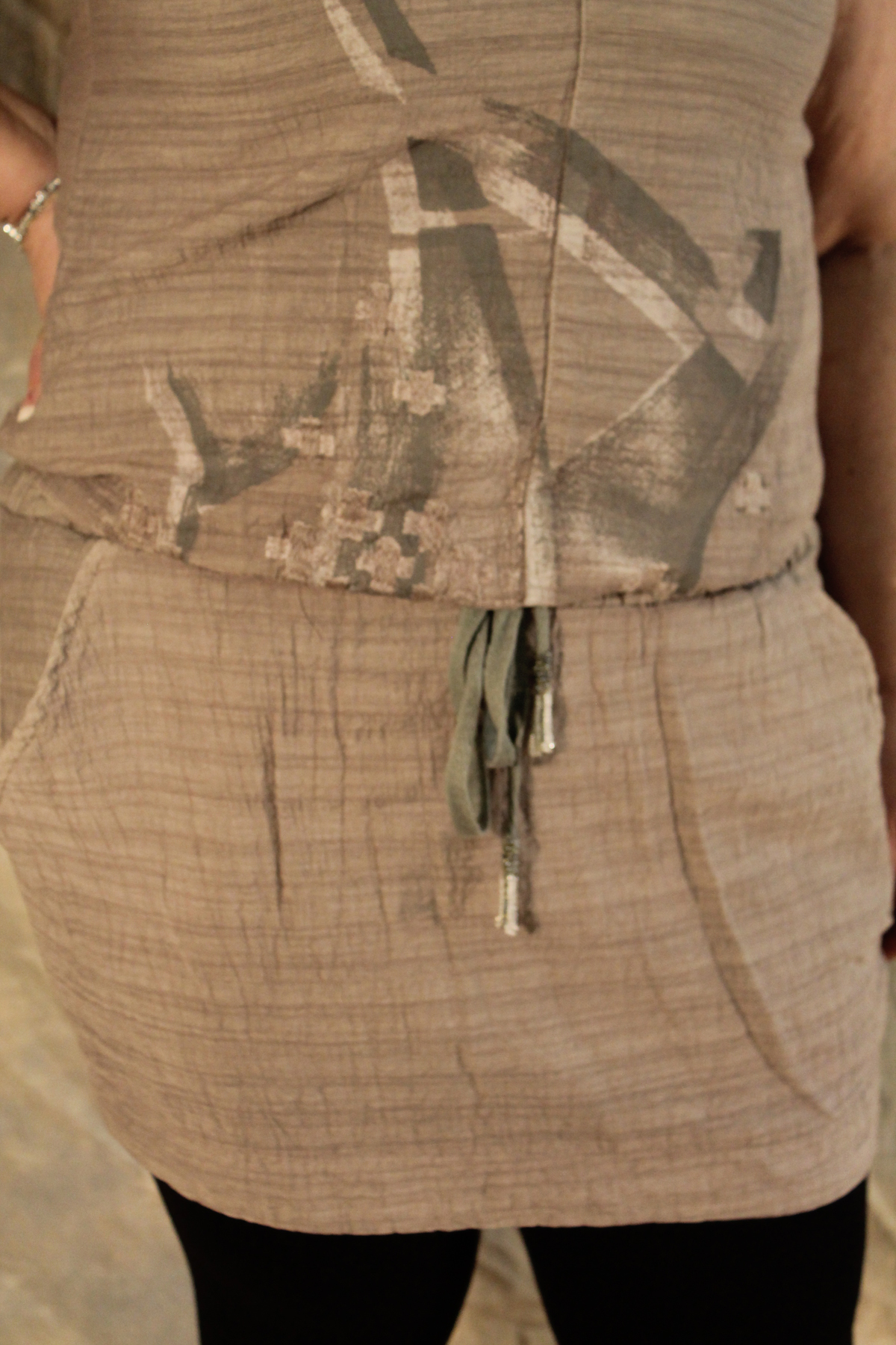 Angels Never Die Drawstring-Waist Jumper Dress