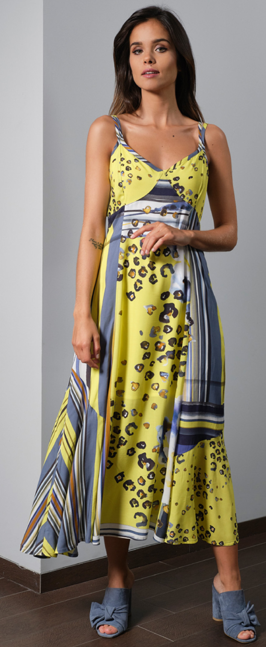 Paul Brial Wild Lily Under The Sun Sweetheart Maxi Dress FLEUR_NEW1