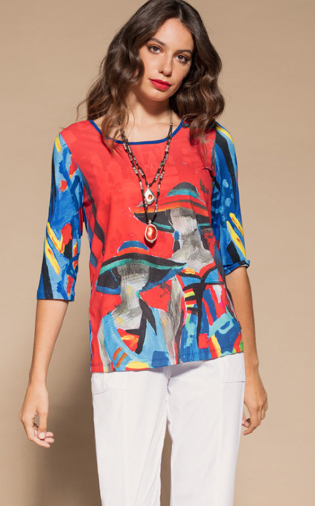 Maloka: Colors Of Picasso's Gypsy Beauty Abstract Art Tunic (1 Left!) MK_GABI_N