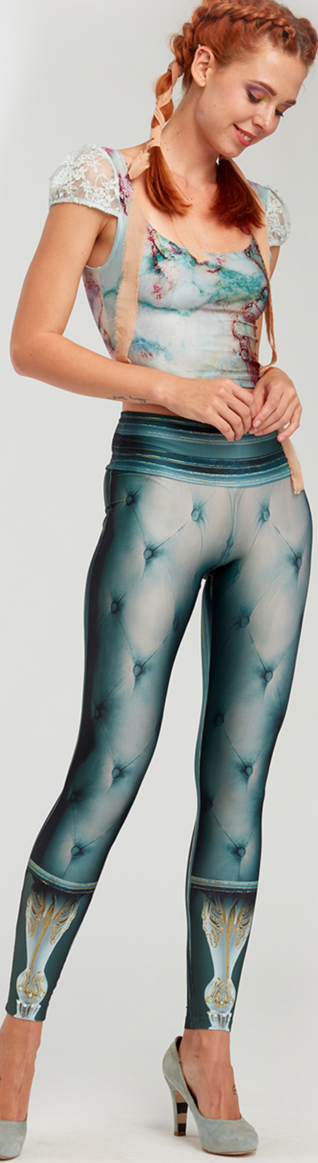 IPNG: Inna Me Rose Reflection Illusion Legging (Some Ship Immed!)