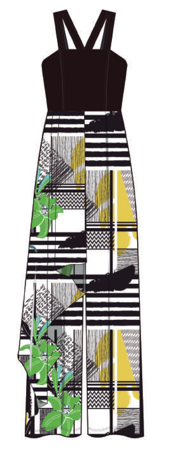 Maloka: Lemon Lime Marble Wide Leg Jumpsuit