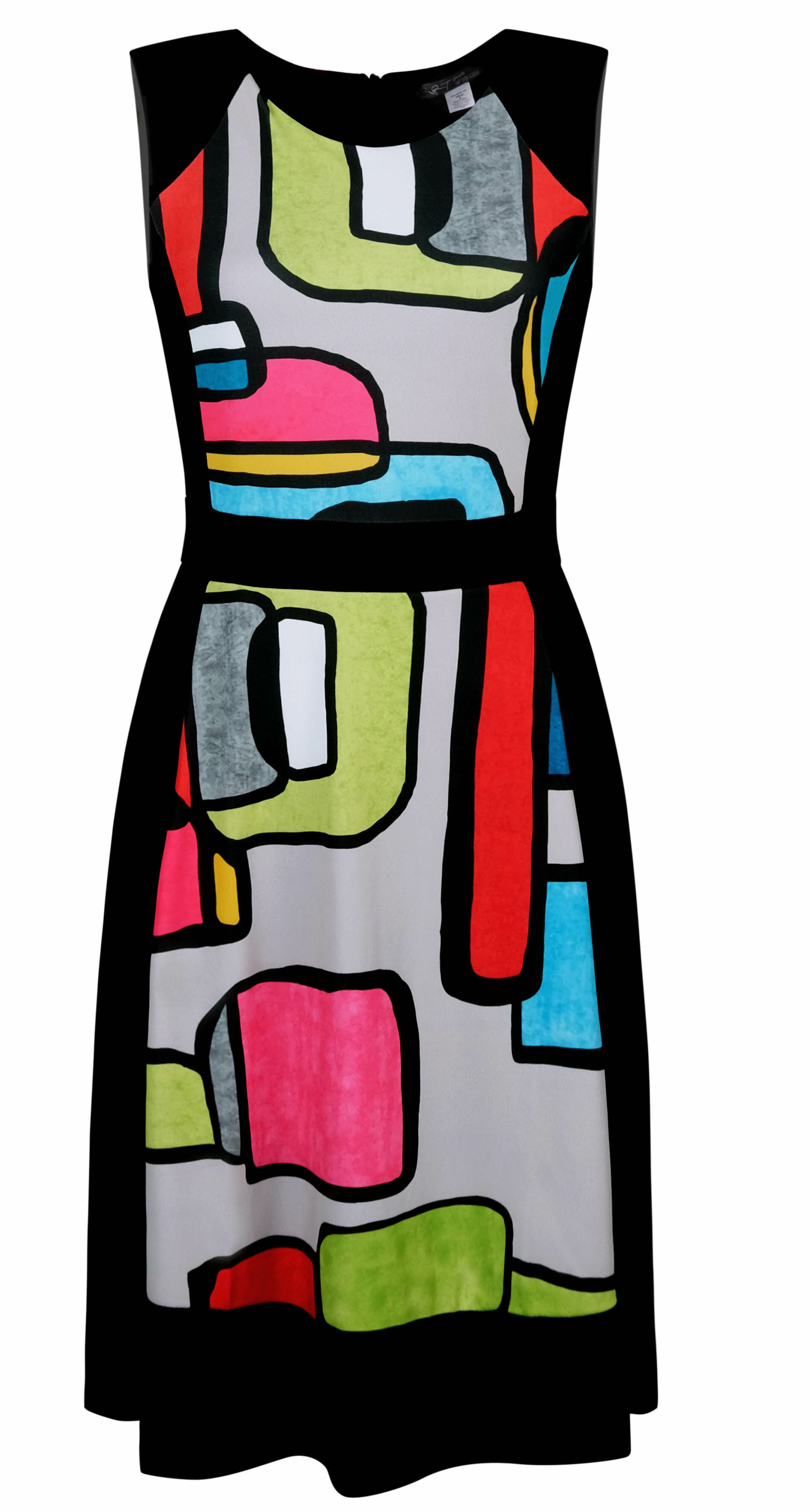 Simply Art Dolcezza: Mid Century Vibrant Romance Abstract Art Dress