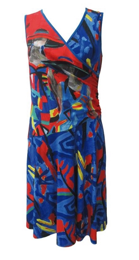 Maloka: Colors Of Picasso's Gypsy Beauty Abstract Art Crossover Dress