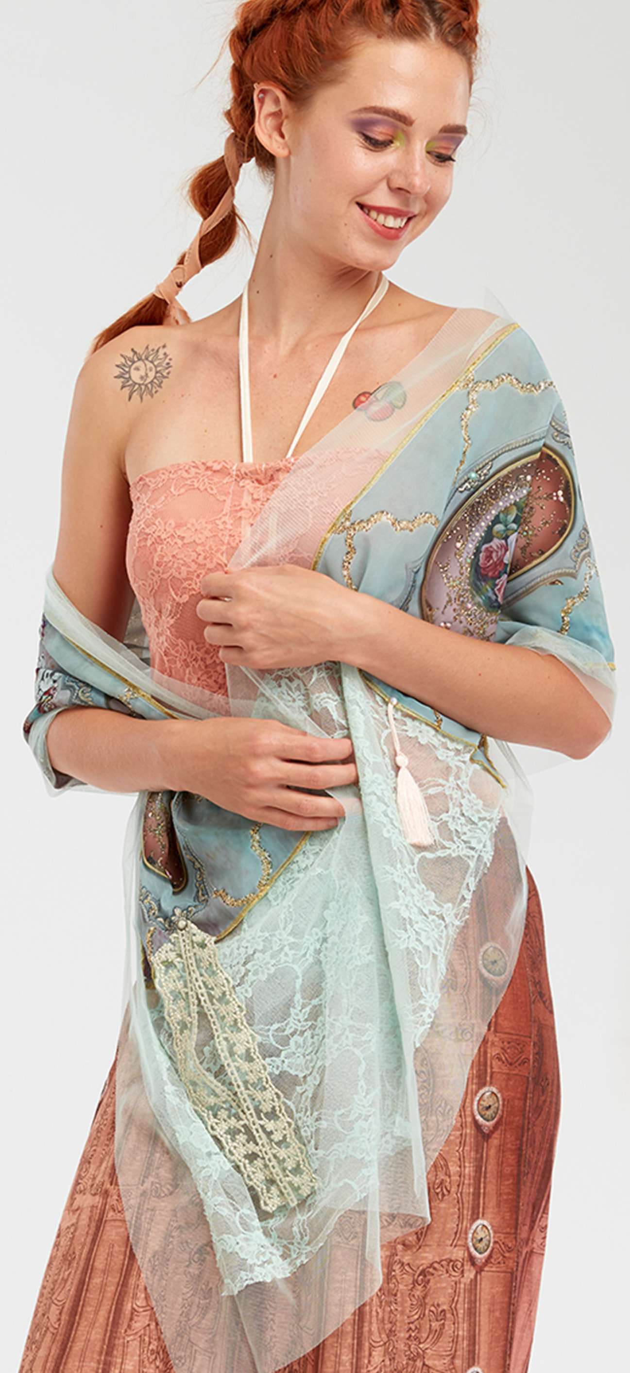 IPNG: Inna Me Diamond Illusion Shawl Scarf IPNG_TIMSCA-057_N