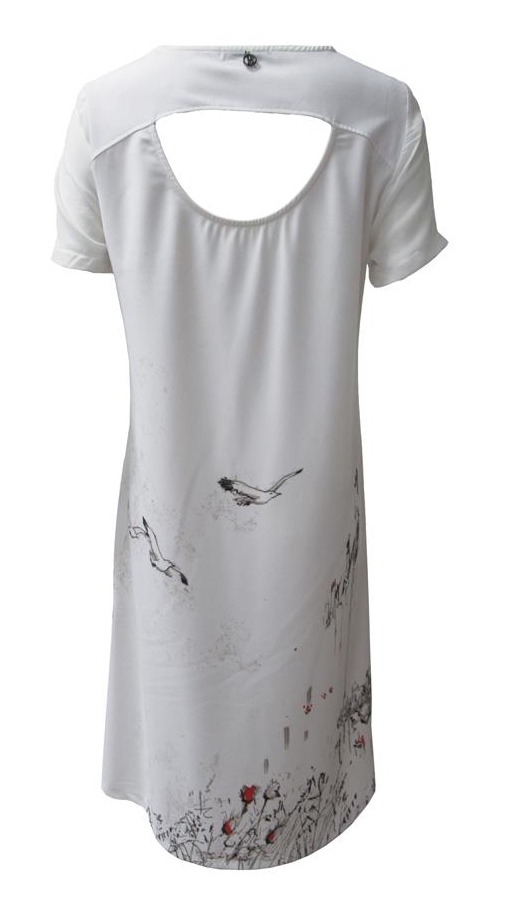Maloka: A Day In Paris Abstract Art Midi Dress