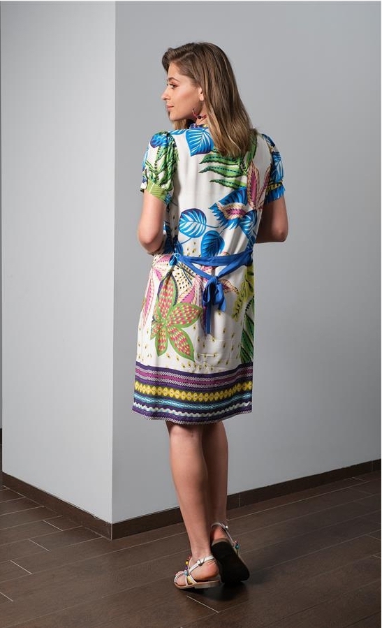 Paul Brial: French Polynesian Flower Garden Midi Dress