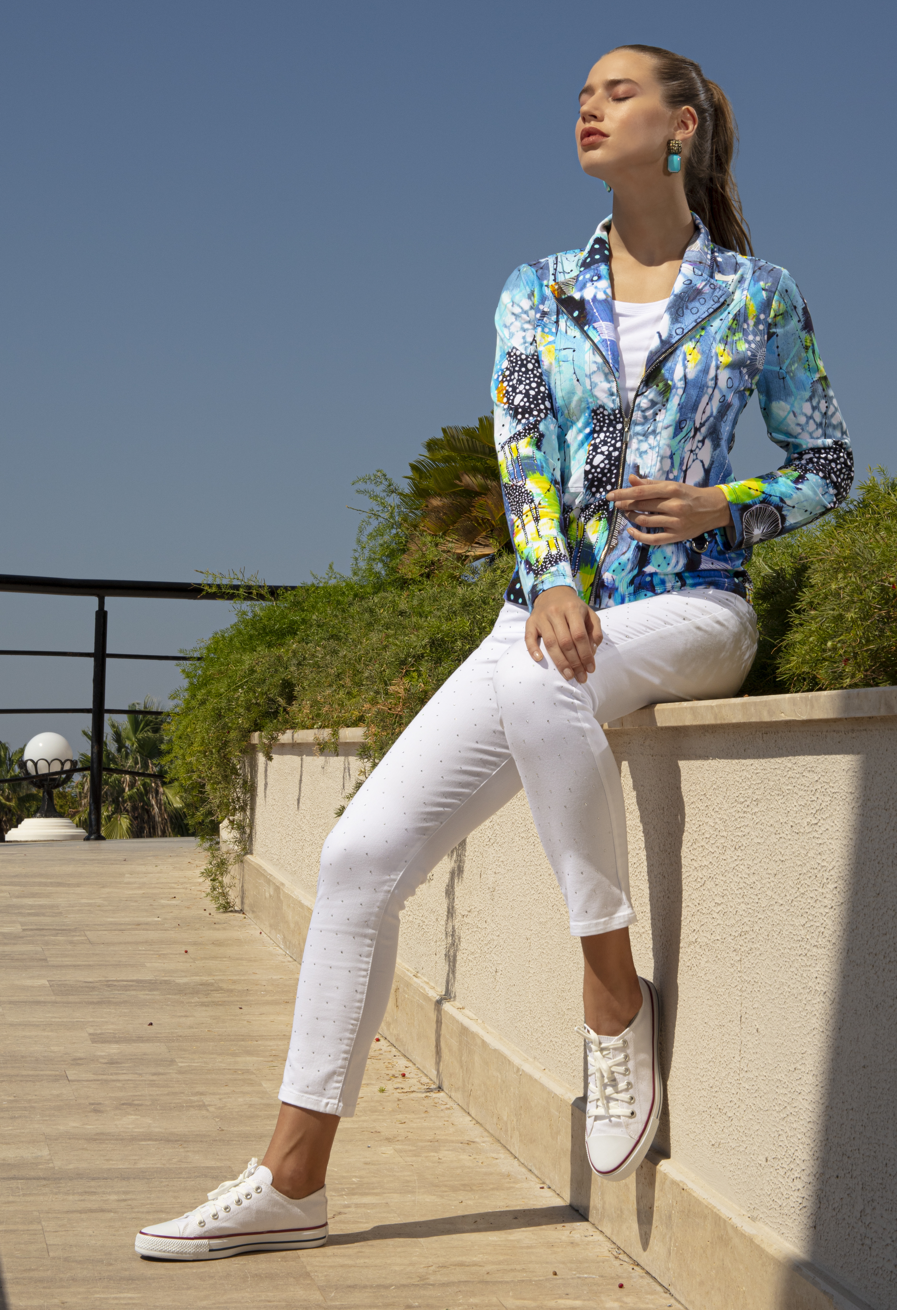 Simply Art Dolcezza: The Love of Blue Happiness Abstract Art Zip Jacket (1 Left!)