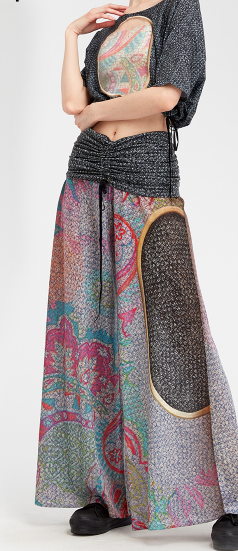 IPNG: Royal Summer Stamp Illusion Comfort Drape Pants (Some Ship Immed!) IPNG_RSSYPD-126