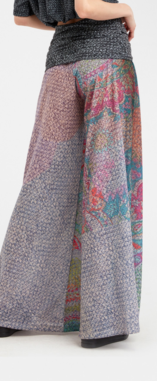 IPNG: Royal Summer Stamp Illusion Comfort Drape Pants (Some Ship Immed!)