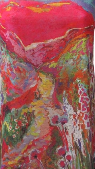 Maloka: Colors Of Picasso's Gypsy Beauty Abstract Art Midi Sundress
