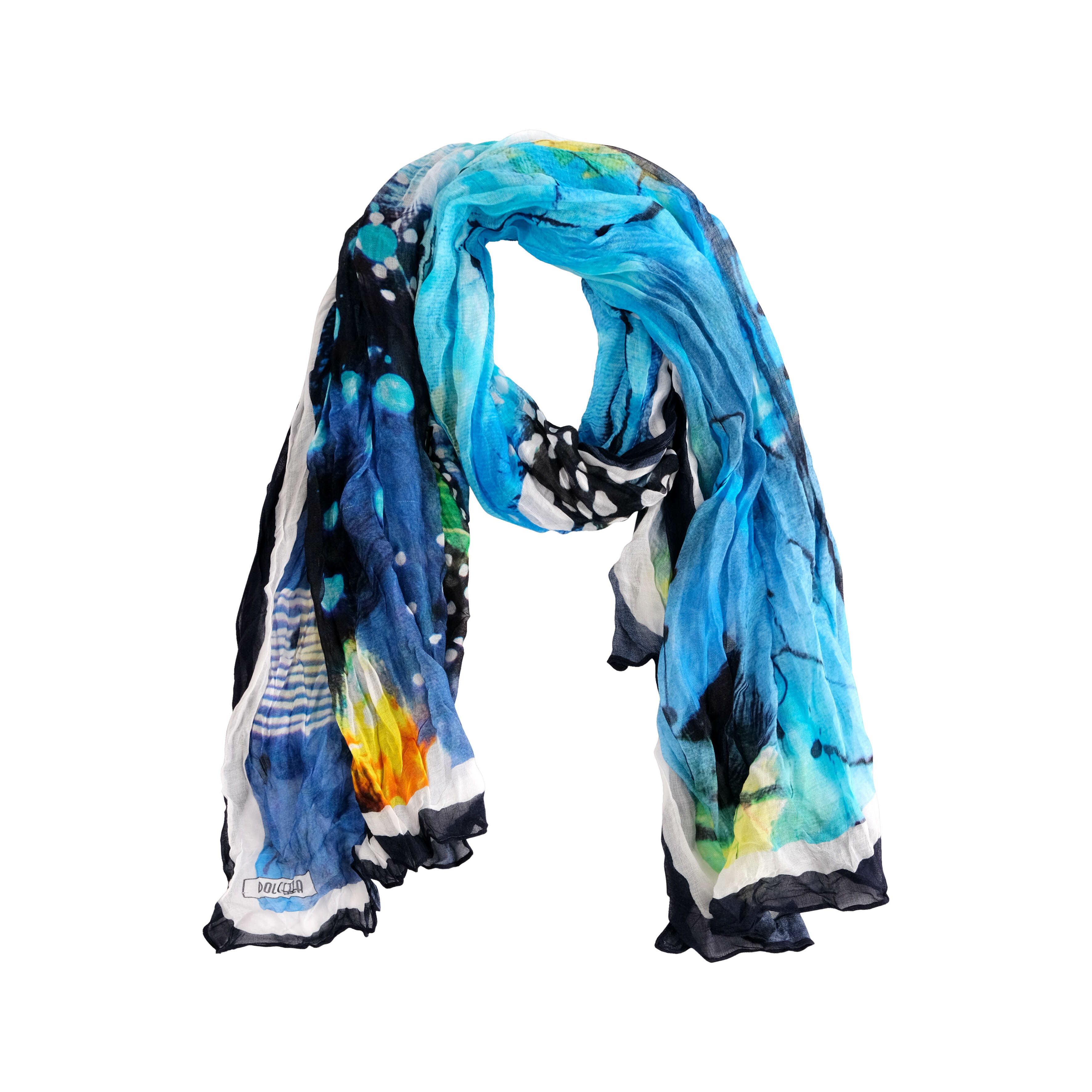 Simply Art Dolcezza: The Love of Blue Happiness Abstract Art Scarf (2 Left!) DOLCEZZA_SIMPLYART_20902