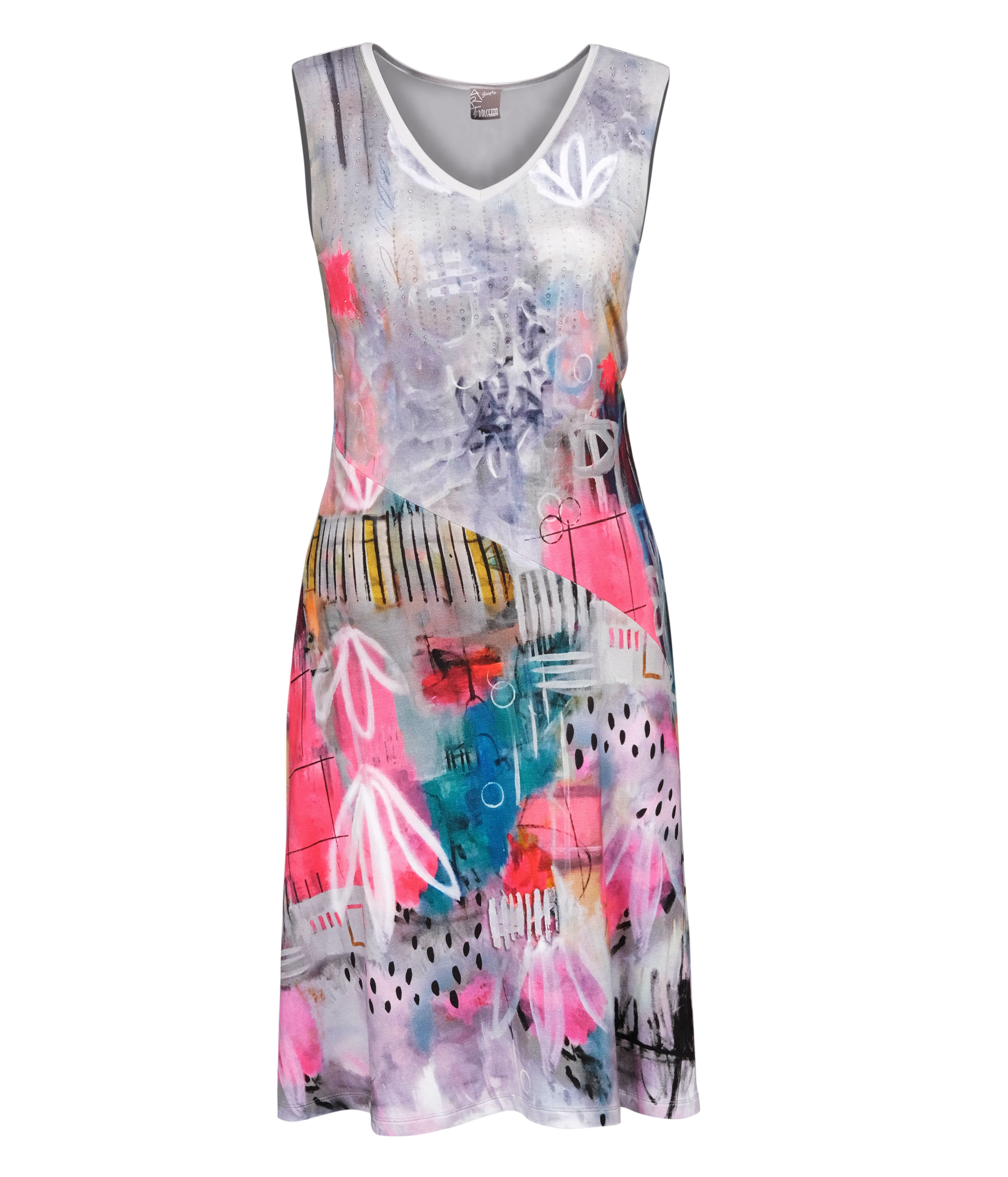 Simply Art Dolcezza: Receive The Best Things In Life Abstract Art Midi Dress (1 Left!)