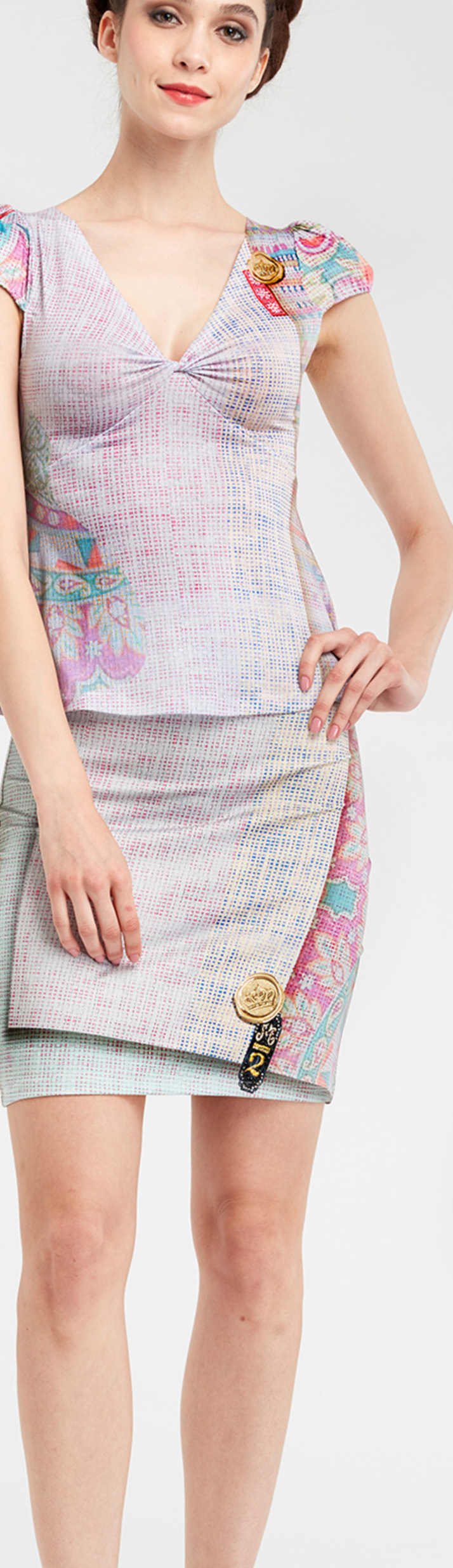 IPNG: Royal Summer Stamp Galaxy Tie Dye Illusion Top